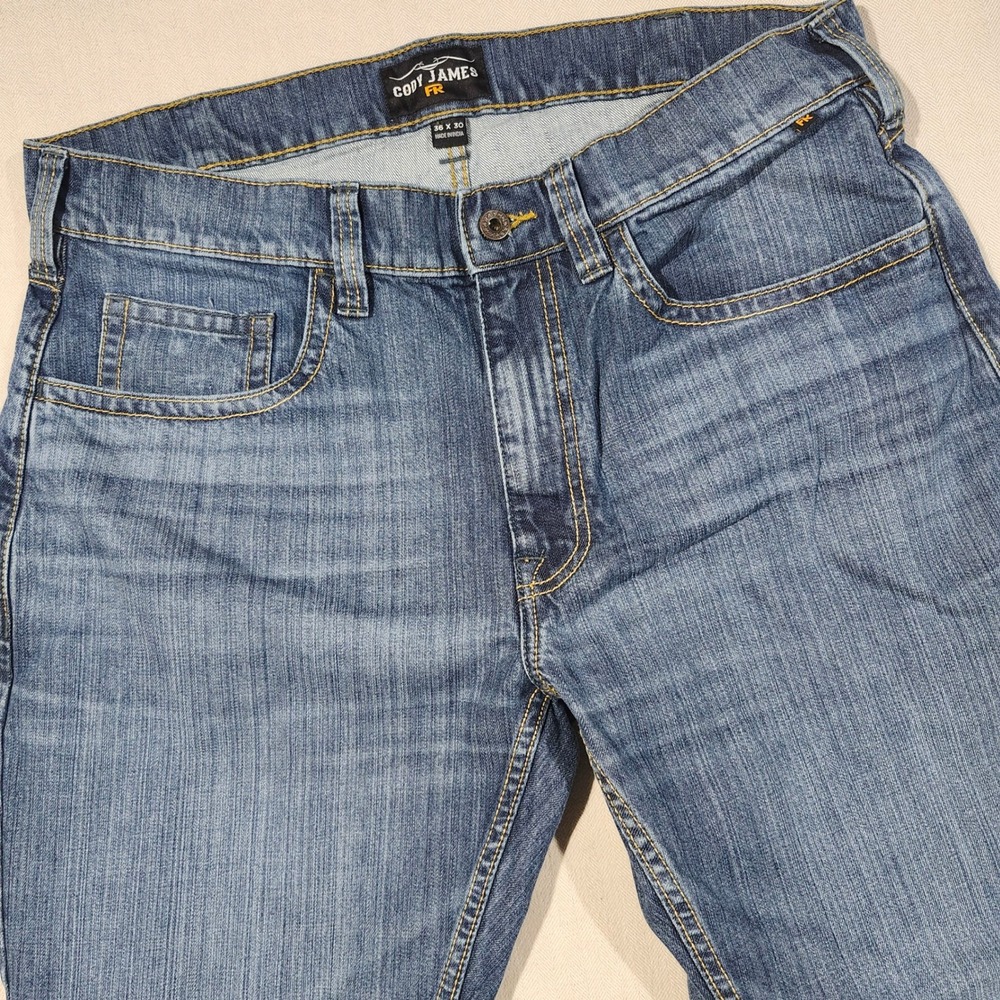 Cody James FR Flame Resistant Jeans Mens 36x30 Light Wash NFPA 2112 ARC 9.4 ATPV